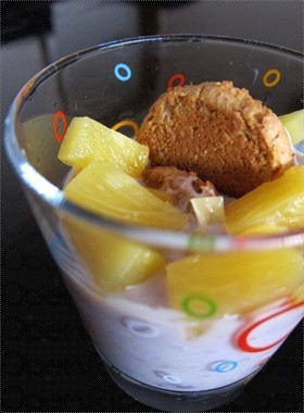 Pineapple Oatmeal Yogurt Snack