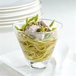 Cold Black Soybean Tau Kwa Soba Noodle with Black Sesame Soy Broth