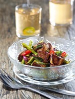 Tahu Goreng with Long Beans and Sweet Chili Kecap Manis
