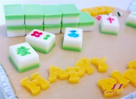 Mahjong Agar Agar Cake For Potluck Party, Anyone Game?