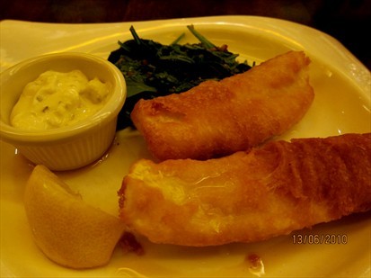 beer battered fish and chips