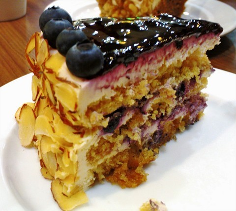Blueberry maple cake