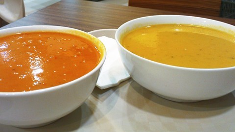 Pumpkin soup, roasted vegetables soup