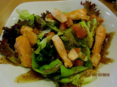 salmon belly salad