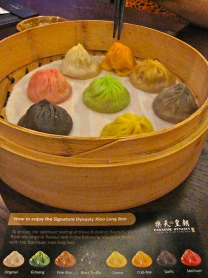 The famous palete of xiaolongbao