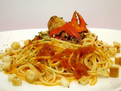 Chilli O Crab Spaghetti