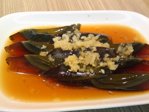Century egg with diced ginger