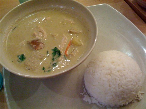 horrible green curry chicken.