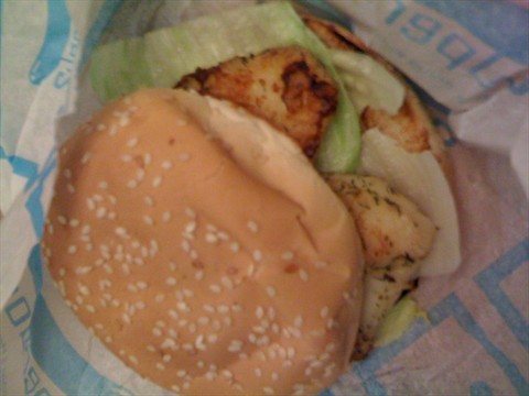 grilled fish burger
