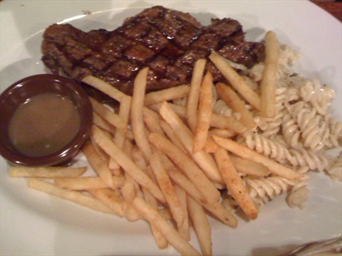 NY strip loin steak.