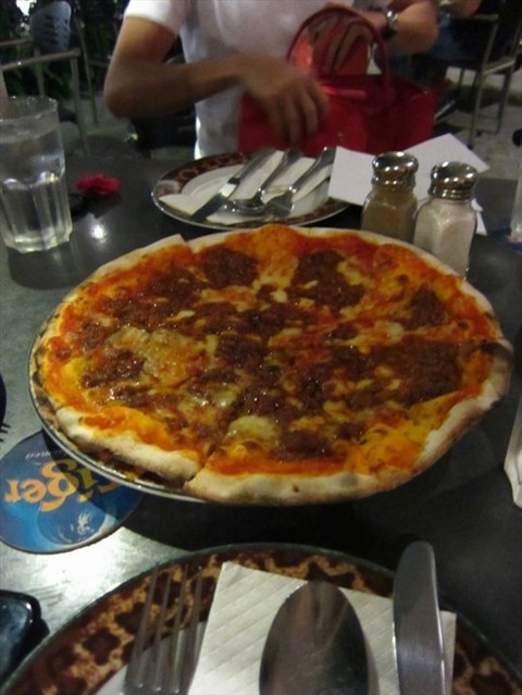 beef bolognese pizza.