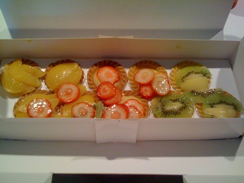fruit tarts.