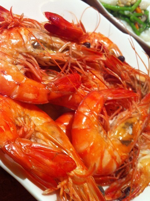 Poached Prawns in Chinese Wine