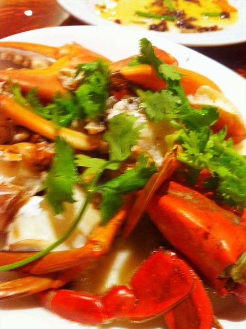 Steamed Crab with Egg White & Rice Wine 