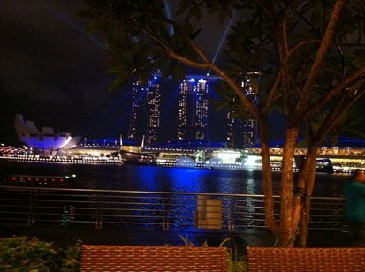 Enjoying dinner with such beautiful view