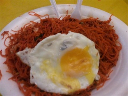 Fried Bee Hoon with egg - sunny side up