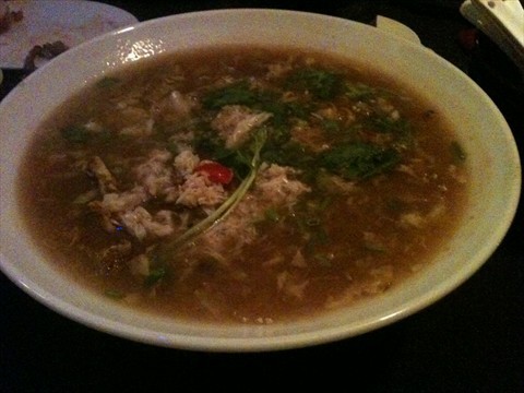 Mee sua in crab meat broth