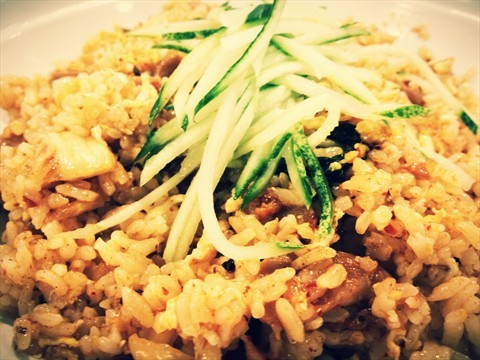 Kimchi Fried Rice with Chicken