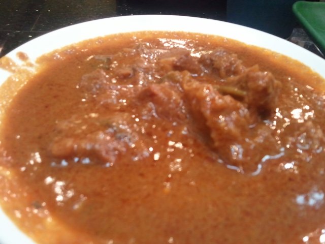 Mutton pieces in gravy