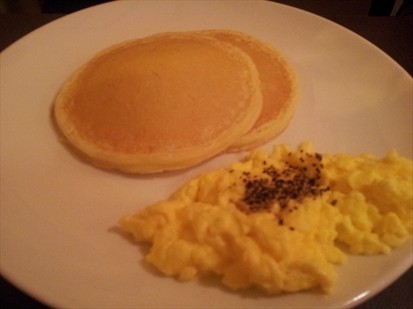Pancake with eggs