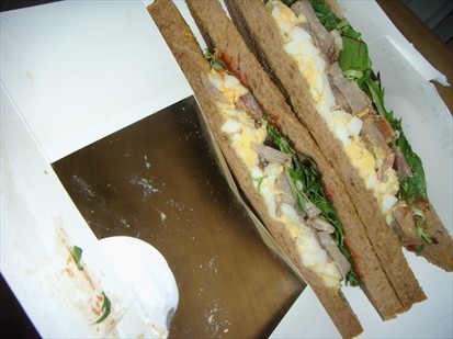 Opened sandwich