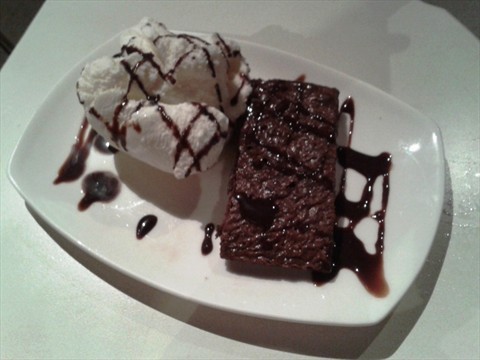 Brownie with ice-cream