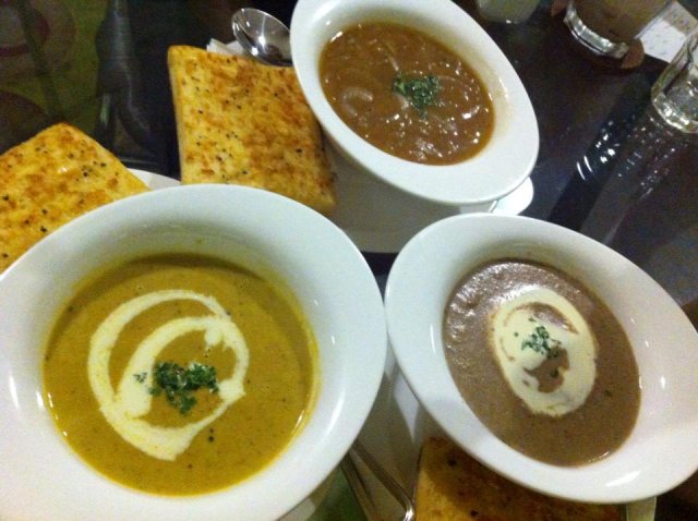 Mushroom Soup + Garlic Bread