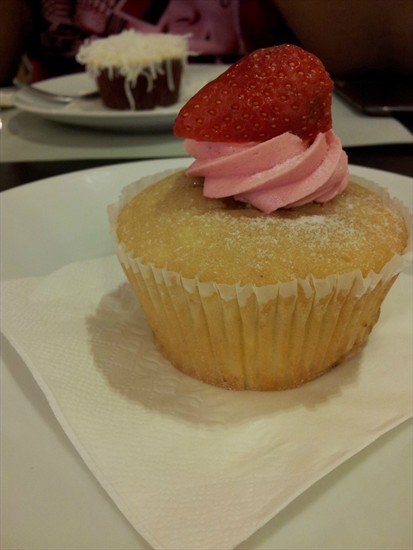 Strawberries & Cream Cupcake