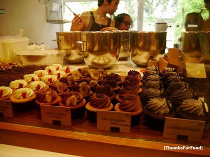 Display of cupcakes