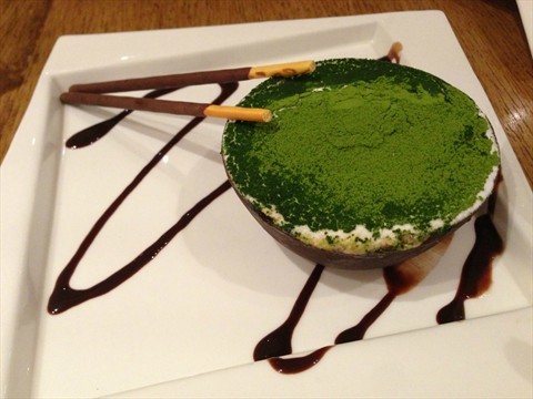 Green Tea Tiramisu in Chocolate Cup