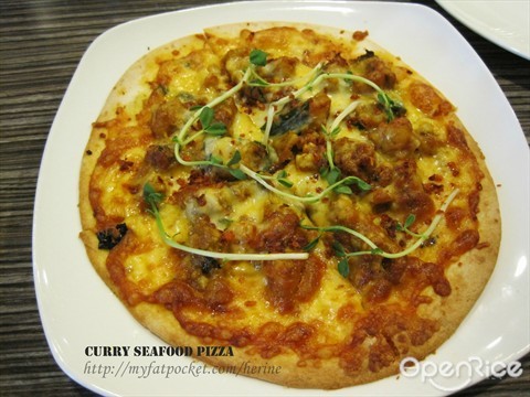 Curry Seafood Pizza, $11.80