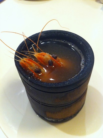 refreshing prawn herbal soup. Light on the palate.