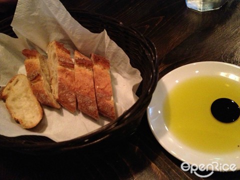 Bread served with Olive Oil