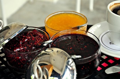 Apricot Jam, Strawberry Jam and Mixed Berries Jam