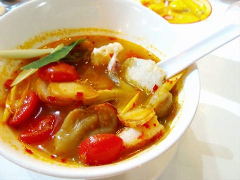 Tom Yum Seafood Soup ($8)