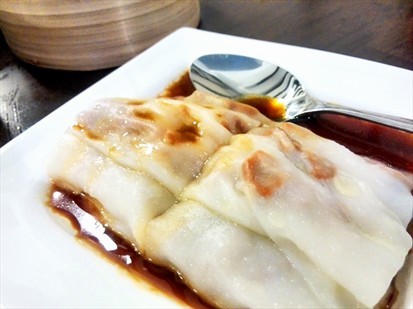 Steamed Cheong Fun with Char Siew ($5.00)