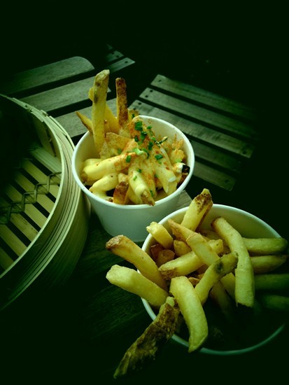 Cheesy and normal fries