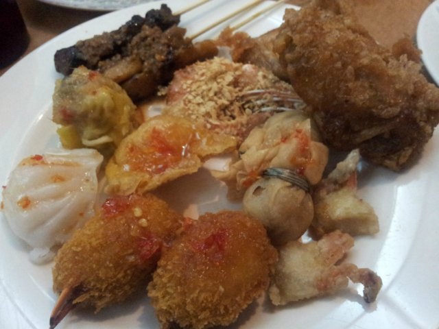 Various dim sum and finger food