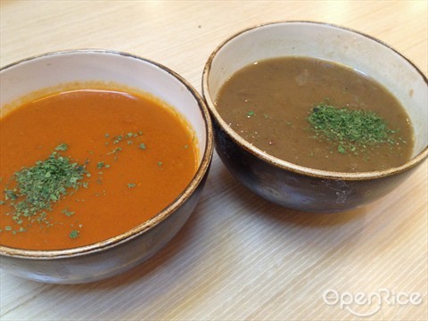 Tomato Soup and French Onion Soup