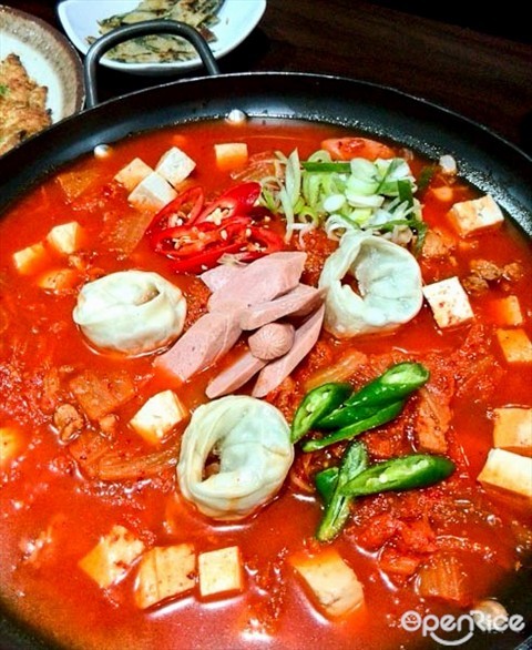 Kimchi Hotpot Stew with Dumplings ($35)
