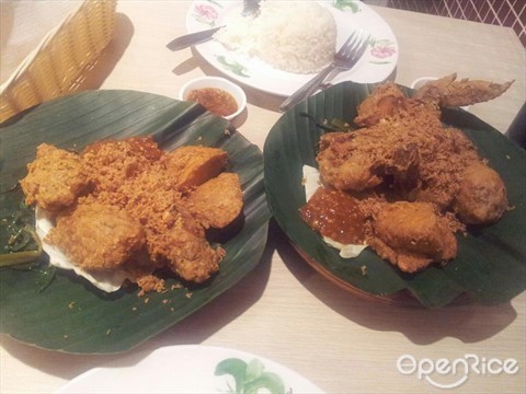 Ayam Penyet with Rice