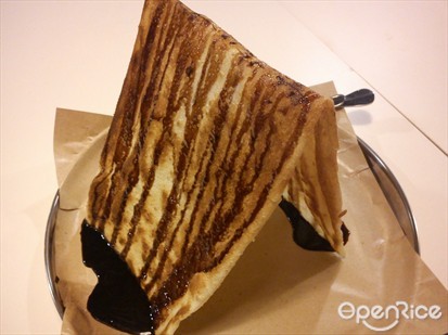 Paper Prata with Chocolate Topping