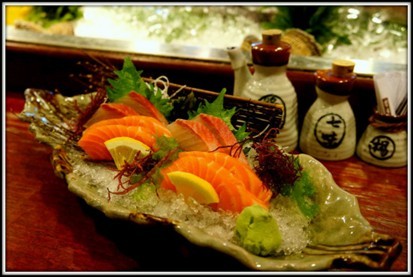 Fish of the Day (Salmon and Yellowtail Sashimi) – Part of Iro Iro Set and Gindara Teriyaki Set (Combined)