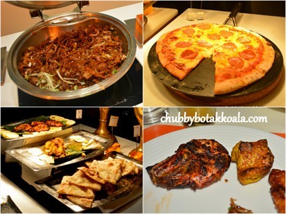 From Top Left Clockwise: Fried Kway Teow, Salami Pizza, Tandoori Spread, Prawn & Fish Tandoori