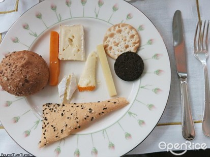 Selections from the cheese platter