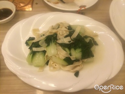 Fried Beancurd Leaves with Baby Cabbage
