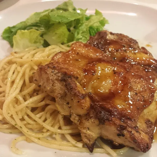 Teriyaki Chicken Chop & Aglio Olio