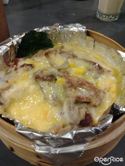 Baked cheese chicken rice