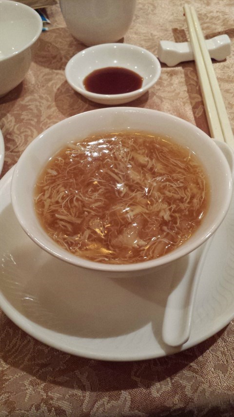 Braised Shark's Fin Soup with Bamboo Pith and Crabmeat