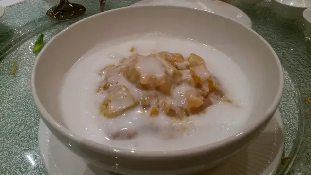 Cream of pumpkin with yam paste